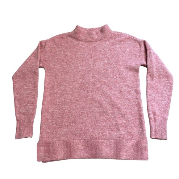 LOFT SWEATER COZY SOFT RIBBED PINK PULLOVER CREW NECK KNIT STRETCH CAPSULE SZ XS - Picture 3 of 8